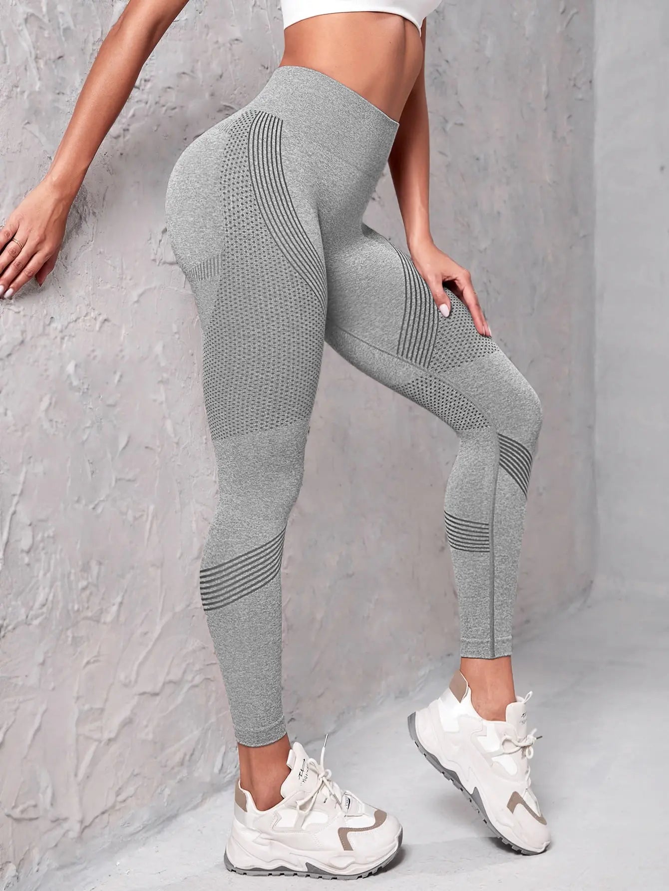 High Waisted Sexy Women Leggings Yoga Sport Ribbed Pants Seamless 2023 Hot Sale