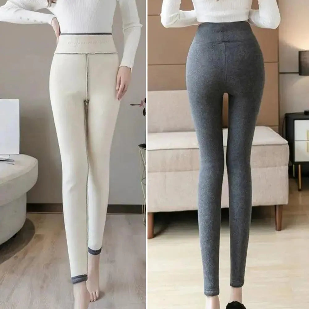 Winter Women Leggings Fleece Lined Velvet Keep Warm Pants Comfortable