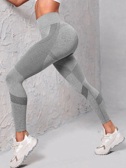 High Waisted Sexy Women Leggings Yoga Sport Ribbed Pants Seamless 2023 Hot Sale