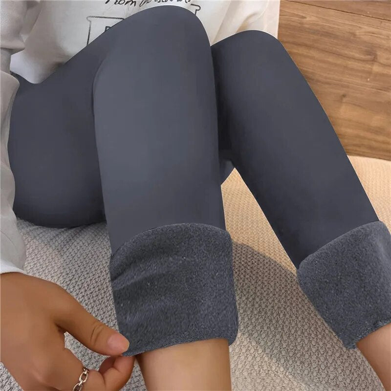 Winter Warm Leggings  Thermal Sports fleece Gym Workout Pants Yoga  with Pocket